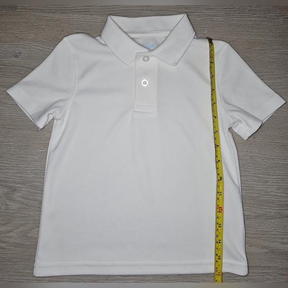 Cat & Jack Short Sleeve Polo Uniform Shirt size XS 4/5 - White - Picture 5 of 5